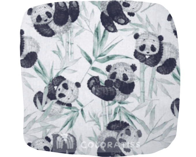 Coton pandas bambou par 10 cm