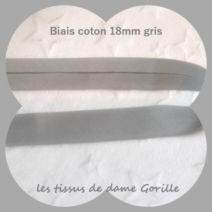 Biais coton uni 18mm