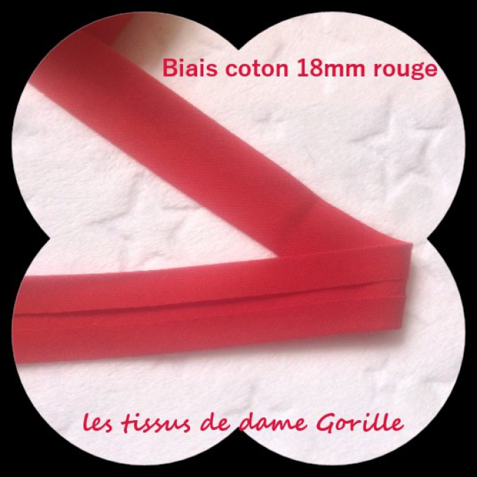 Biais coton uni 18mm