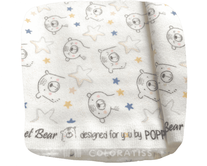Flanelle coton Nounours by Poppy par 10 cm