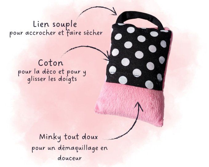Eponge démaquillante rose