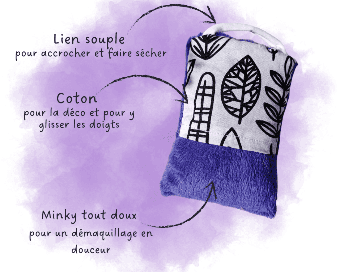 Eponge démaquillante violette