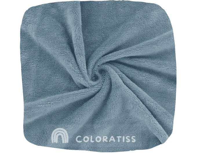 Bambou éponge micro-fibre bleu gris par 10 cm