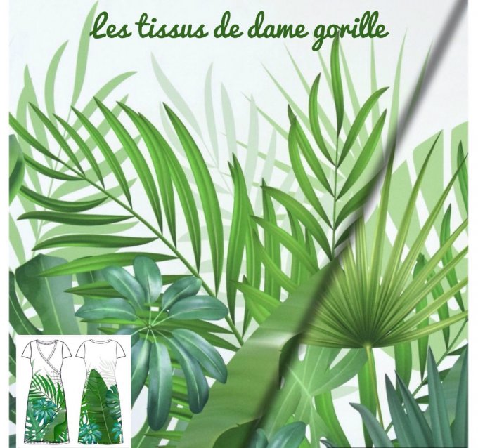 jersey digital Feuilles panneau 150 stenzo  - BLANC