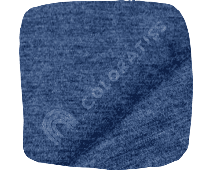 Jersey interlock Mérinos uni bleu jean 