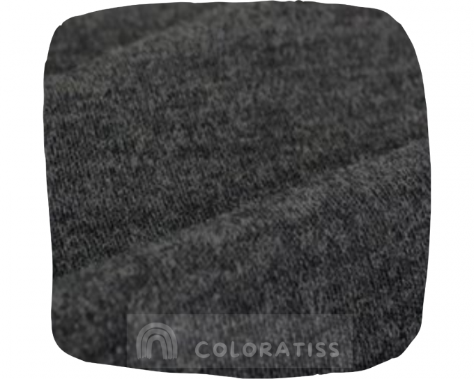 Jersey interlock Mérinos uni Anthracite par 10 cm