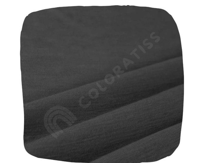 Jersey Mérinos et Soie uni noir