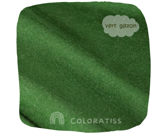 Précommande Jersey interlock Mérinos uni vert gazon