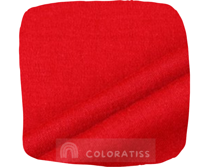 Jersey interlock Mérinos uni rouge 