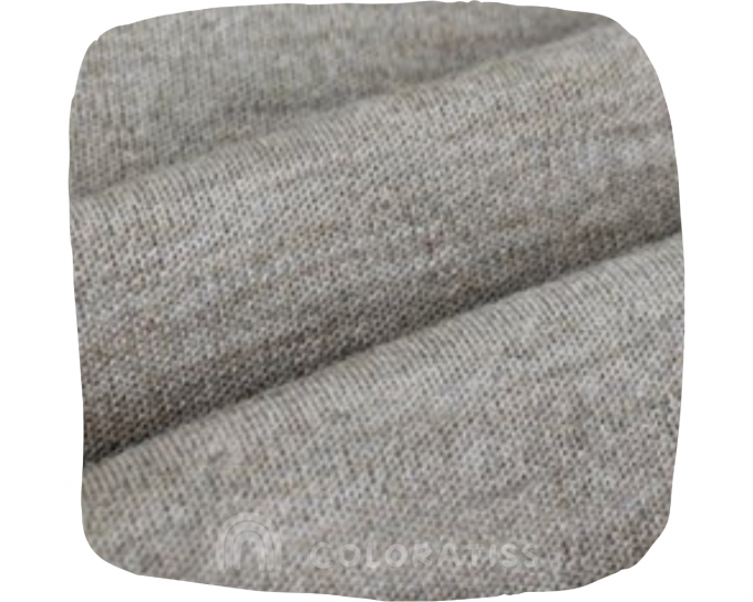Jersey interlock Mérinos uni Taupe par 10 cm