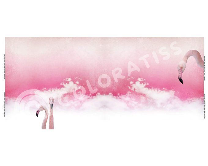 Jersey impression digitale Flamant rose panneau 70 Stenzo