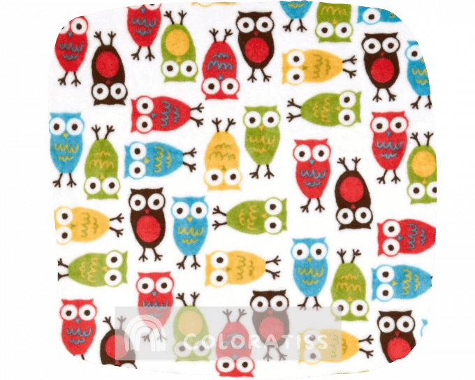 Minky motif "night owls" Shannon USA par 10 cm