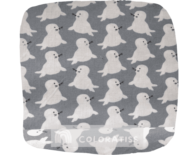 Coton phoques gris par 10 cm