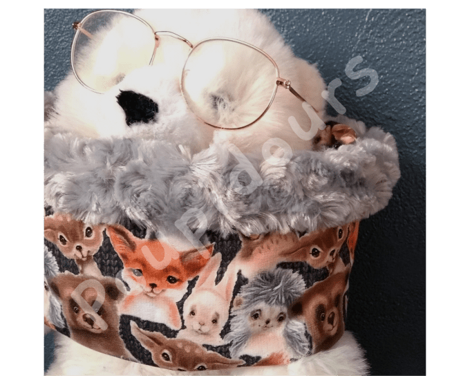Snood double enfant gris